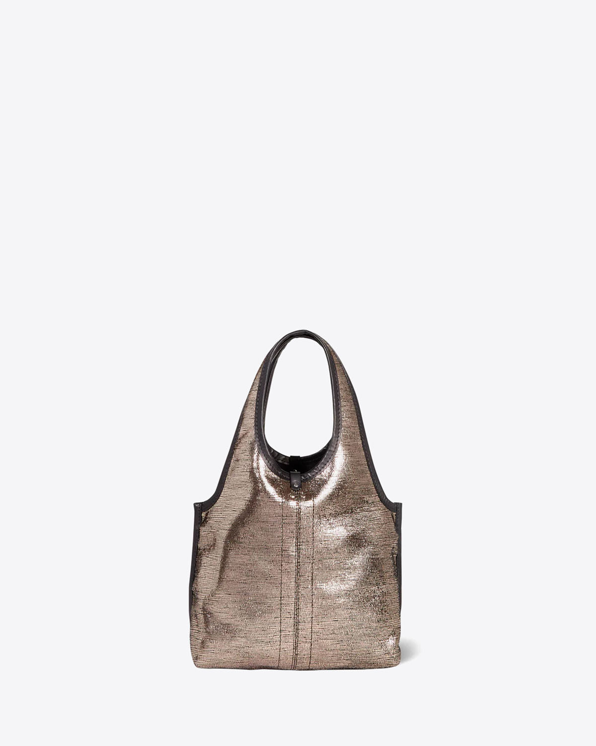 Jérôme Dreyfuss Sac Paco S – Cuir Lamé Champagne