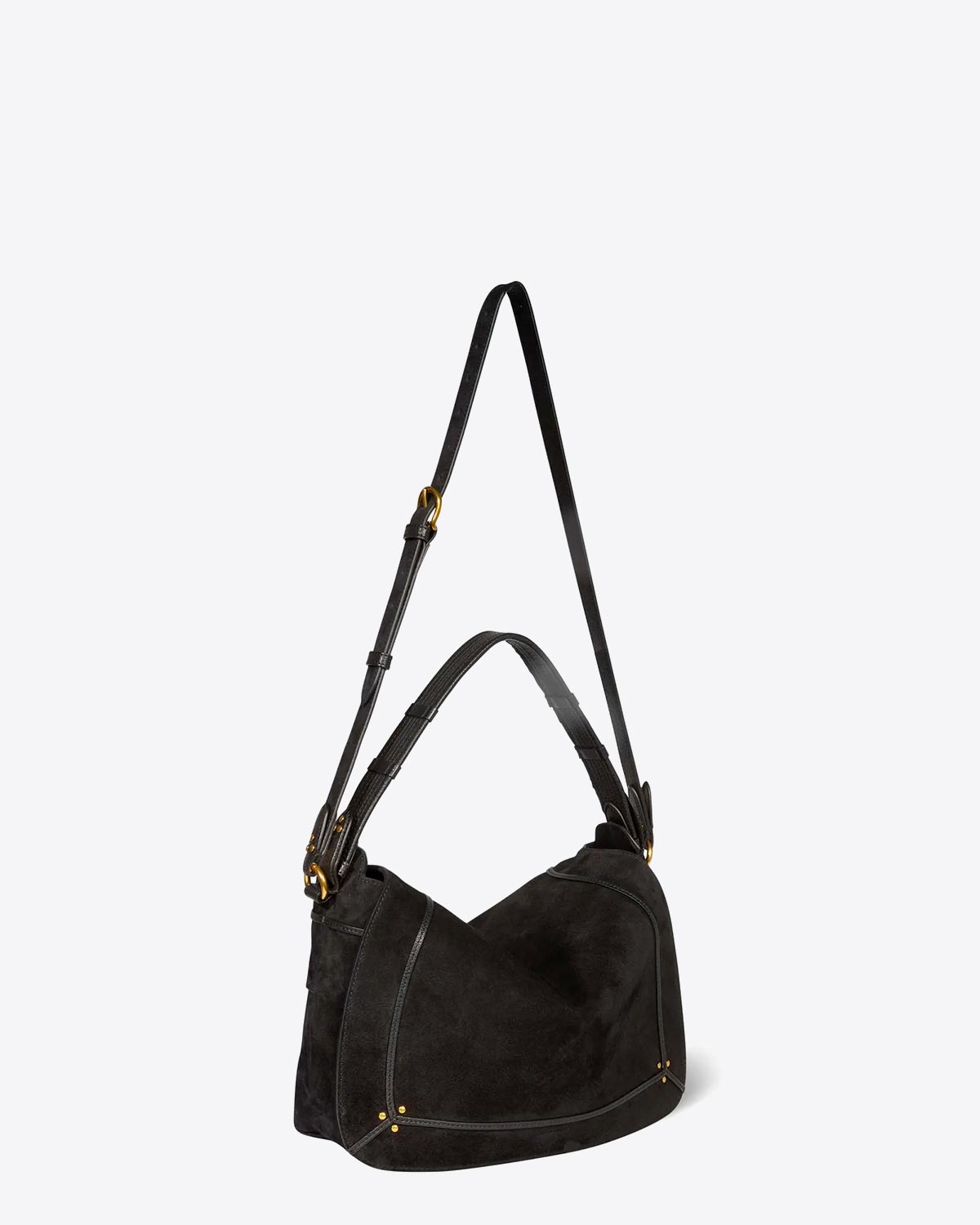 Jérôme Dreyfuss Sac Pepito L – Cuir Suédé Noir