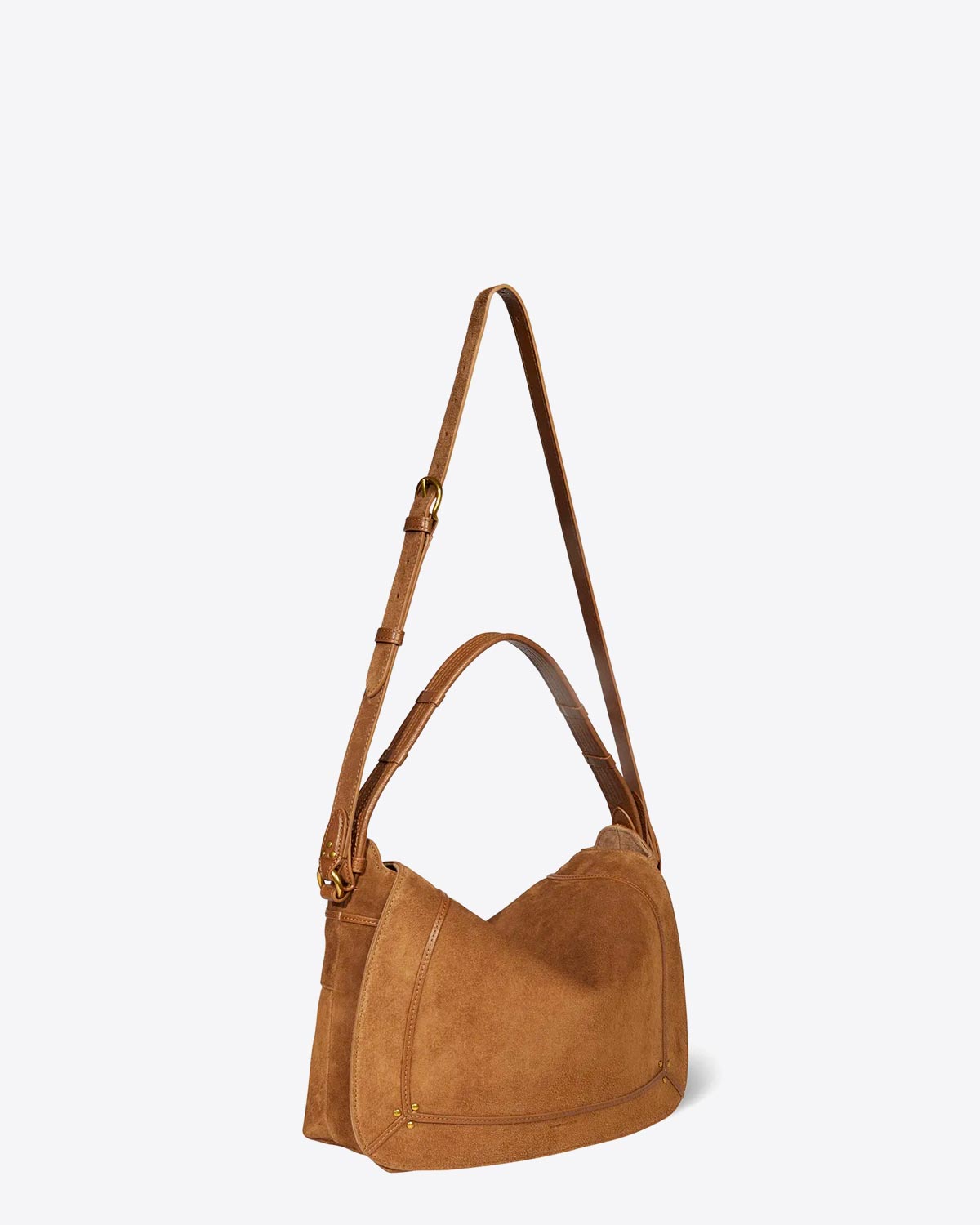 Jérôme Dreyfuss Sac Pepito L – Cuir Suédé Tabac