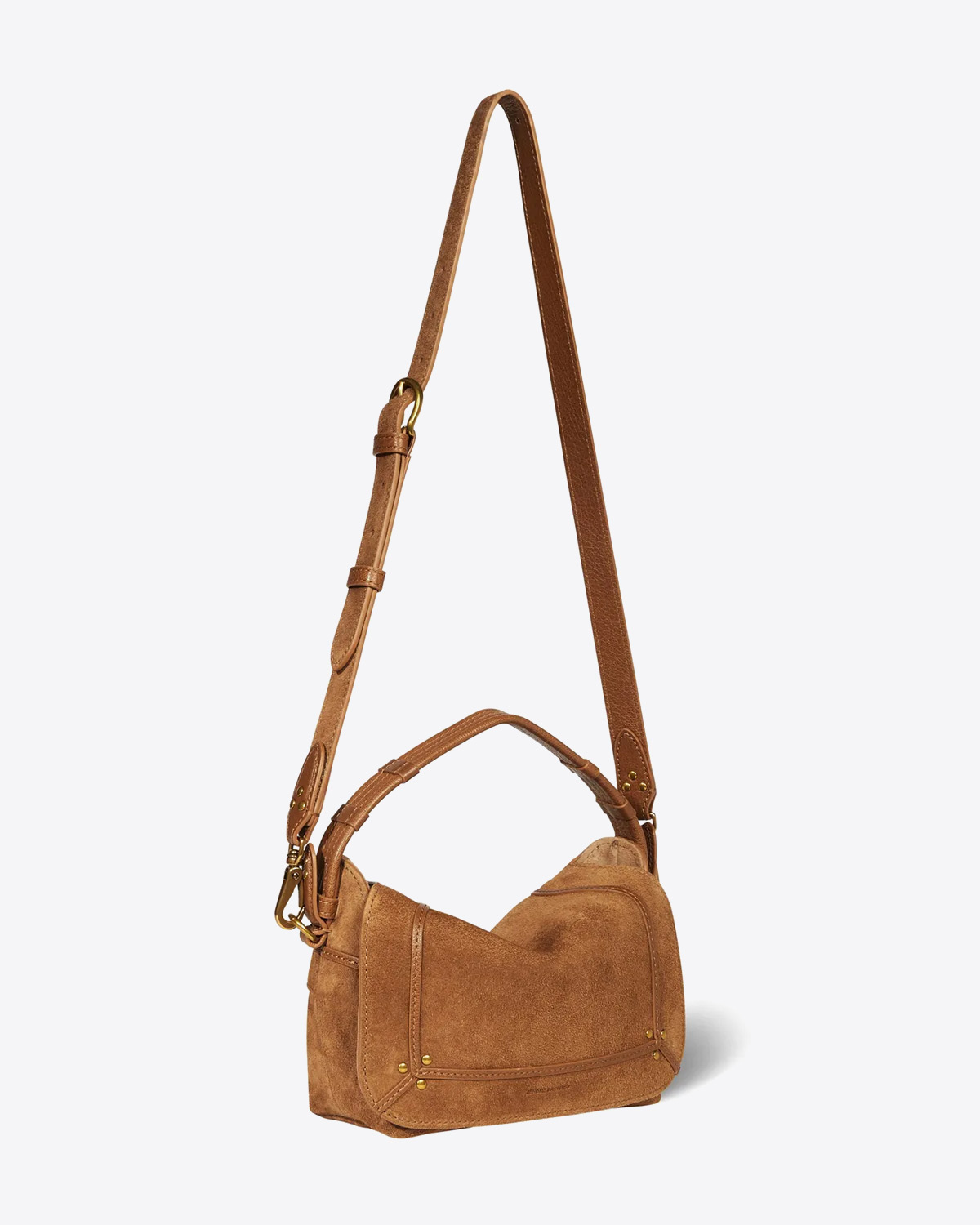Jérôme Dreyfuss Sac Pepito S – Cuir Suédé Tabac