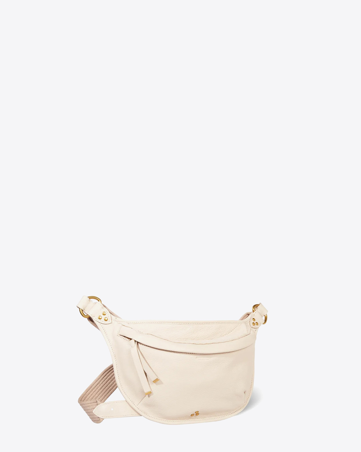 Jérôme Dreyfuss Sac Stan Banane – Cuir Ecru Grainé