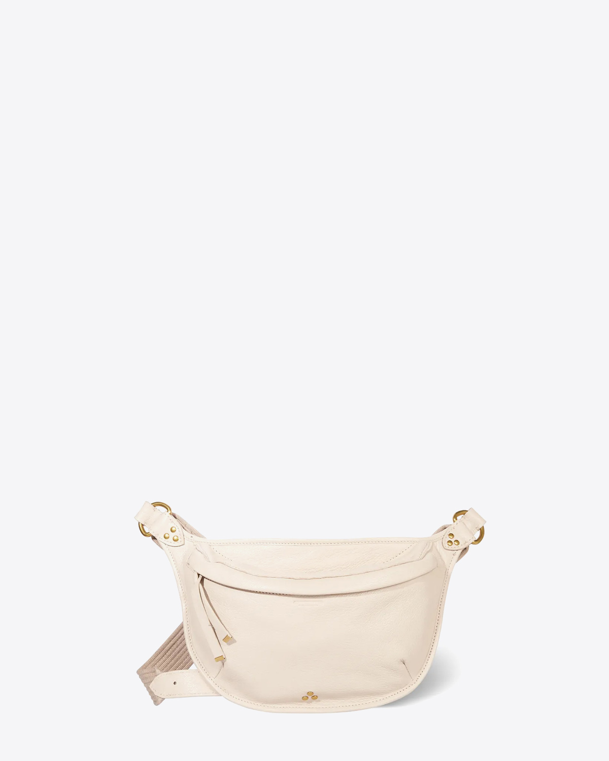 Jérôme Dreyfuss Sac Stan Banane – Cuir Ecru Grainé