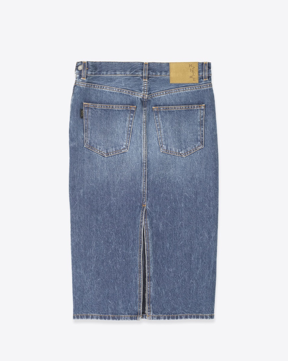 Haikure Jupe Kim – Bleu Foncé Wash
