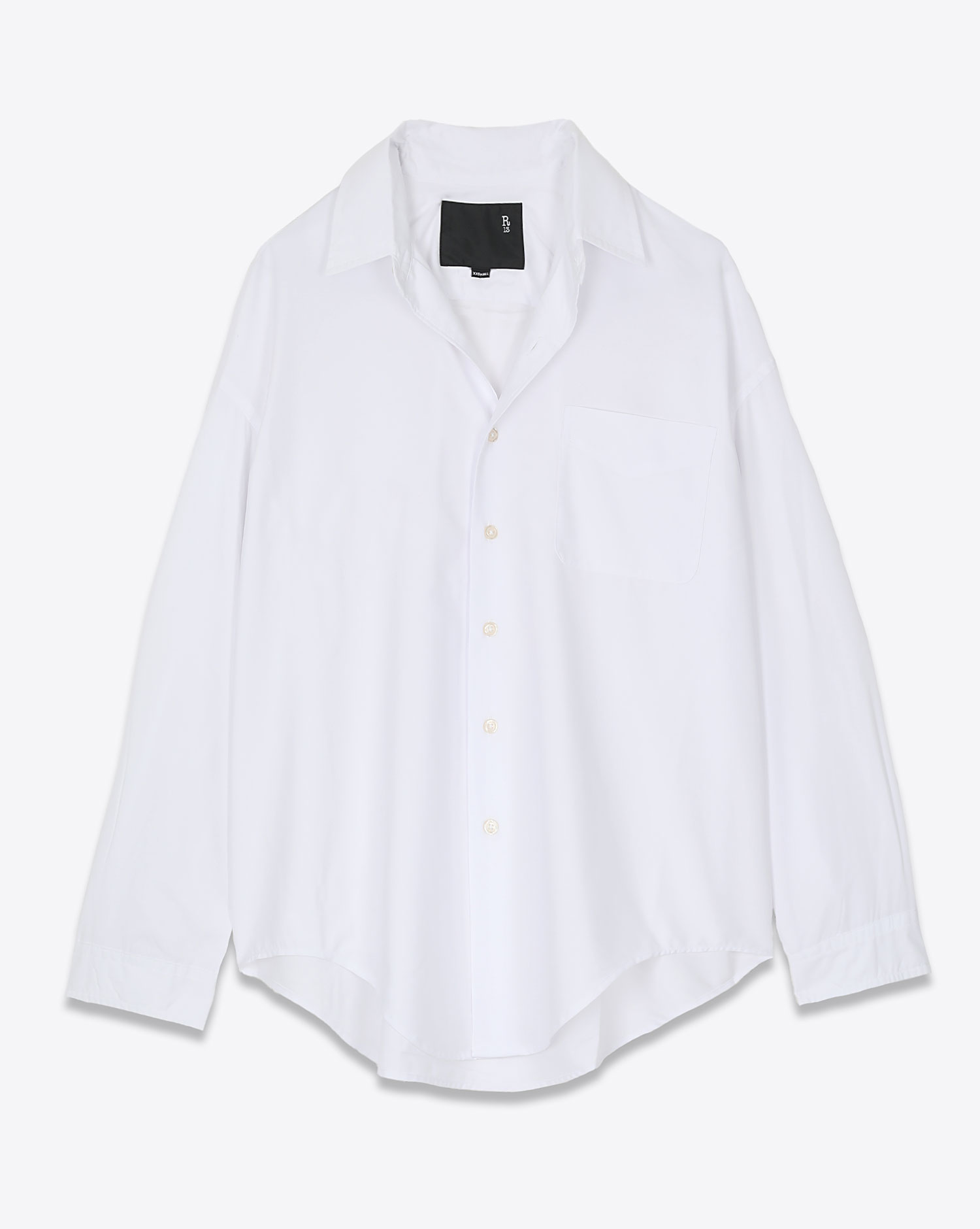 R13 Chemise L/S Boxy Button-Up – White