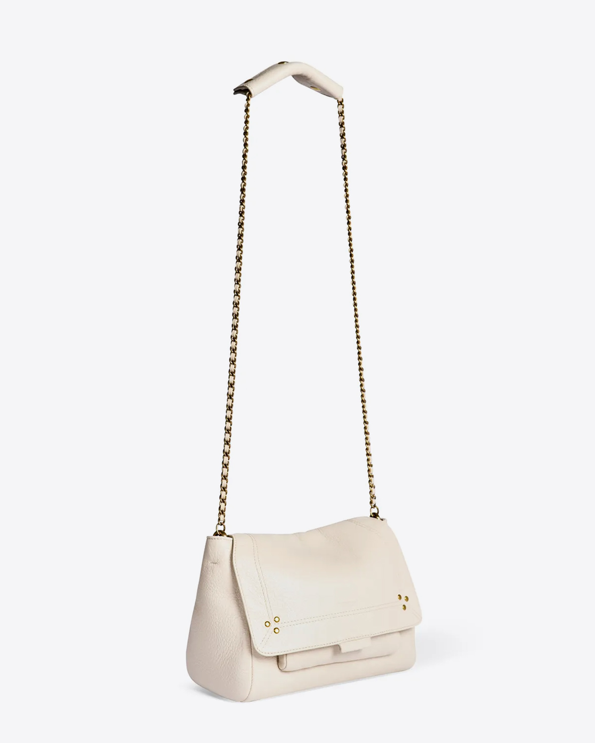 Jérôme Dreyfuss Sac Lulu M – Cuir Crème Grainé