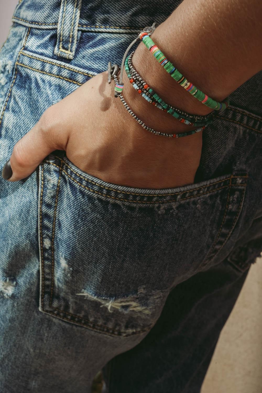 M.Cohen Bracelet Collier Antique Rouge