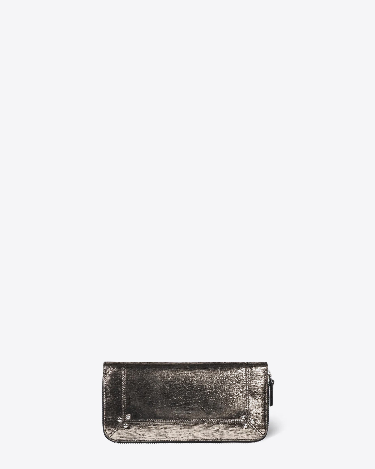 Jérôme Dreyfuss Portefeuille Malcom – Cuir Lamé Champagne