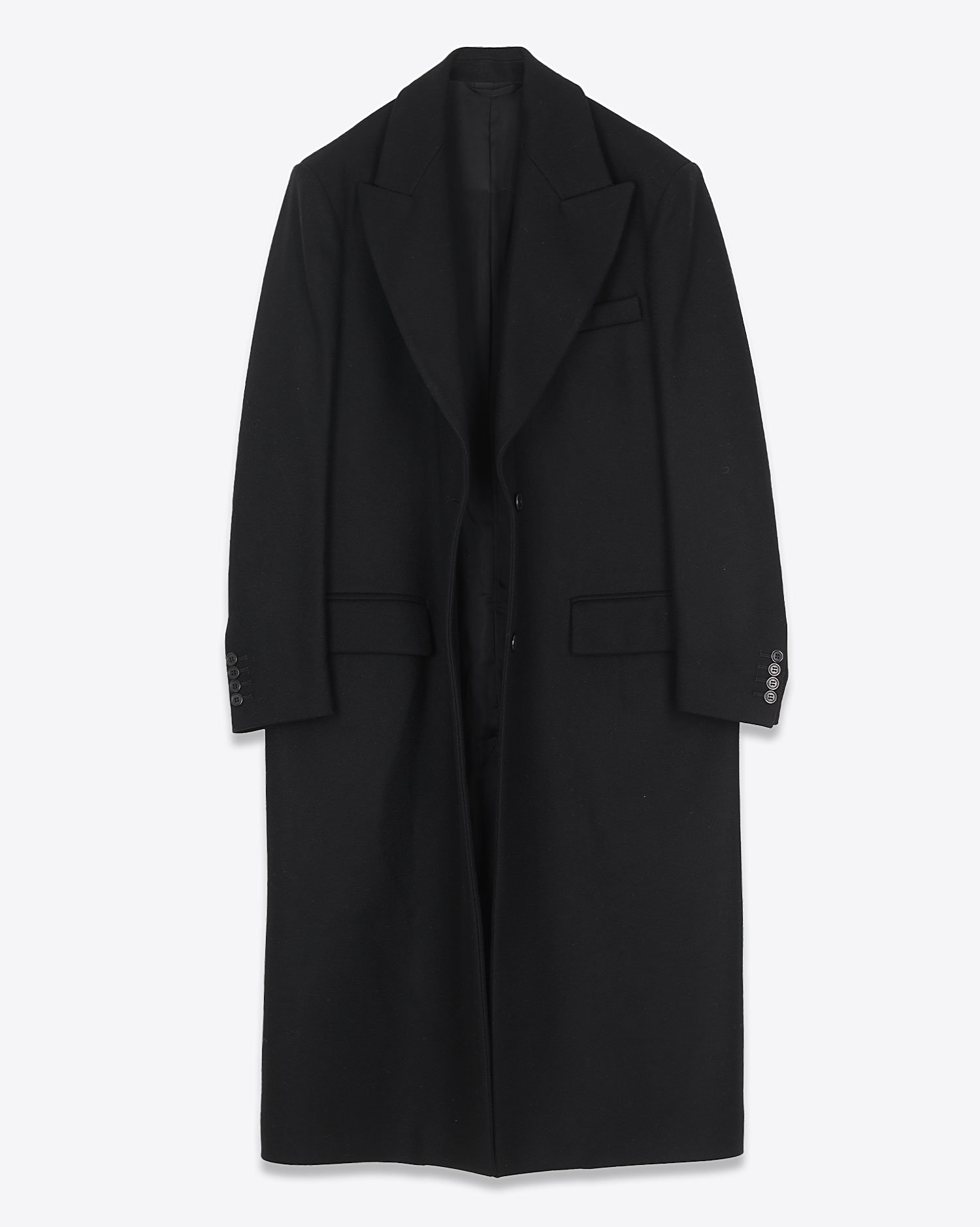 Maison Flaneur Manteau Long Cachemire Laine – Noir