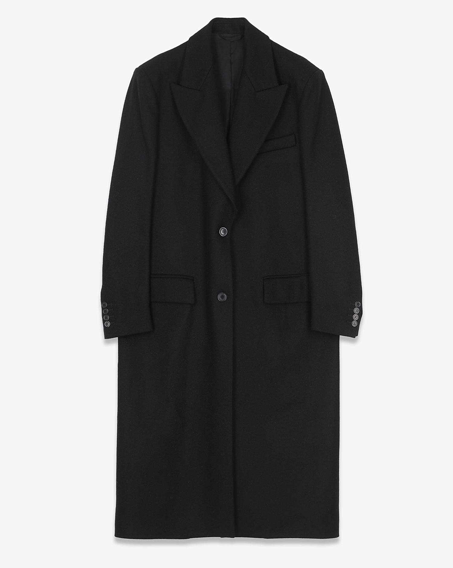 Maison Flaneur Manteau Long Cachemire Laine – Noir