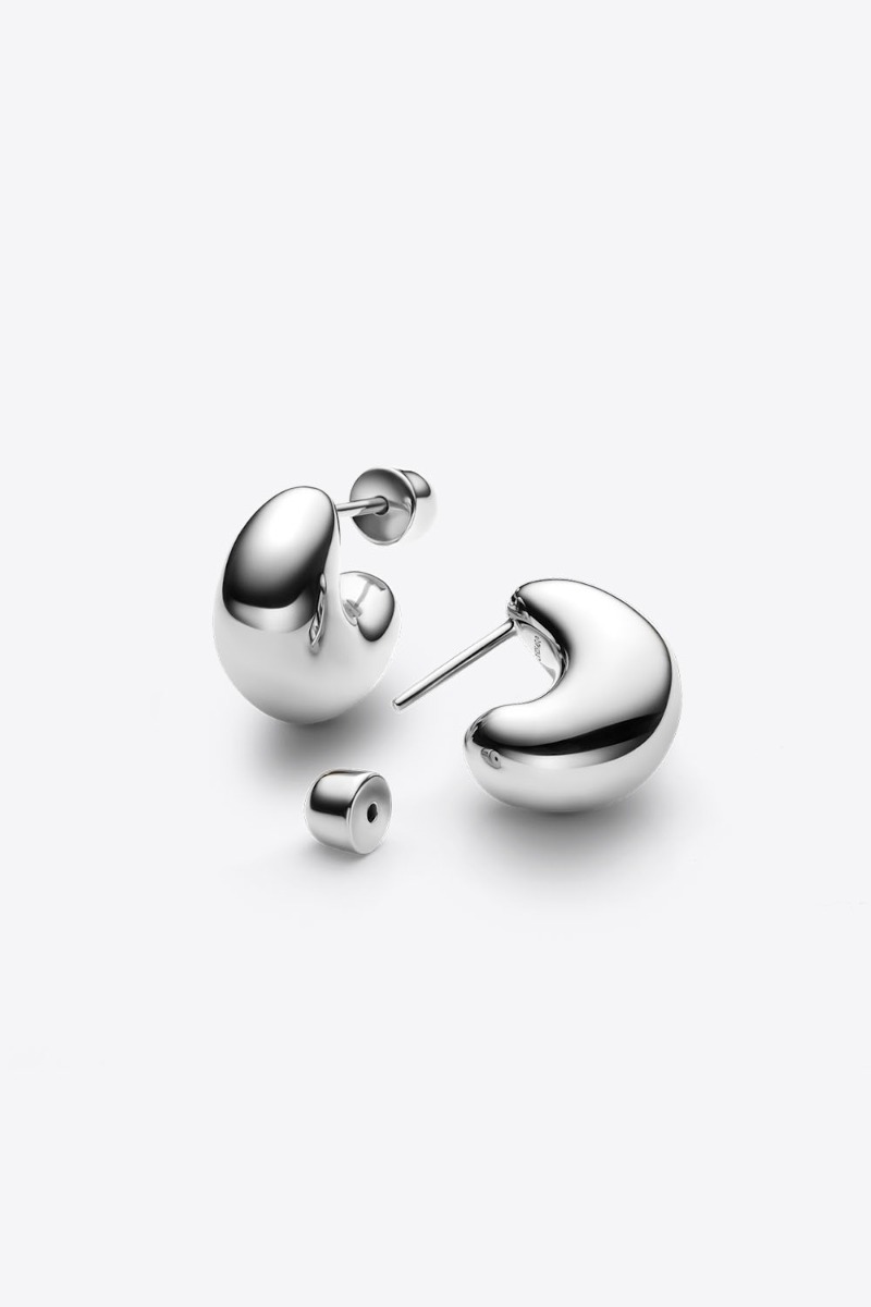 Maria Black Boucles d'Oreilles Tryvann Pillow – Argent