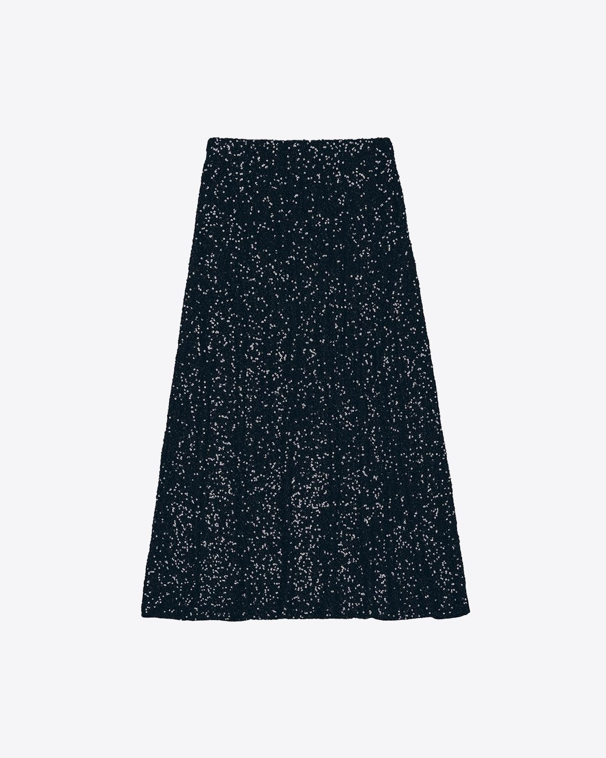Mikuta Jupe Longue Sequin – Noir