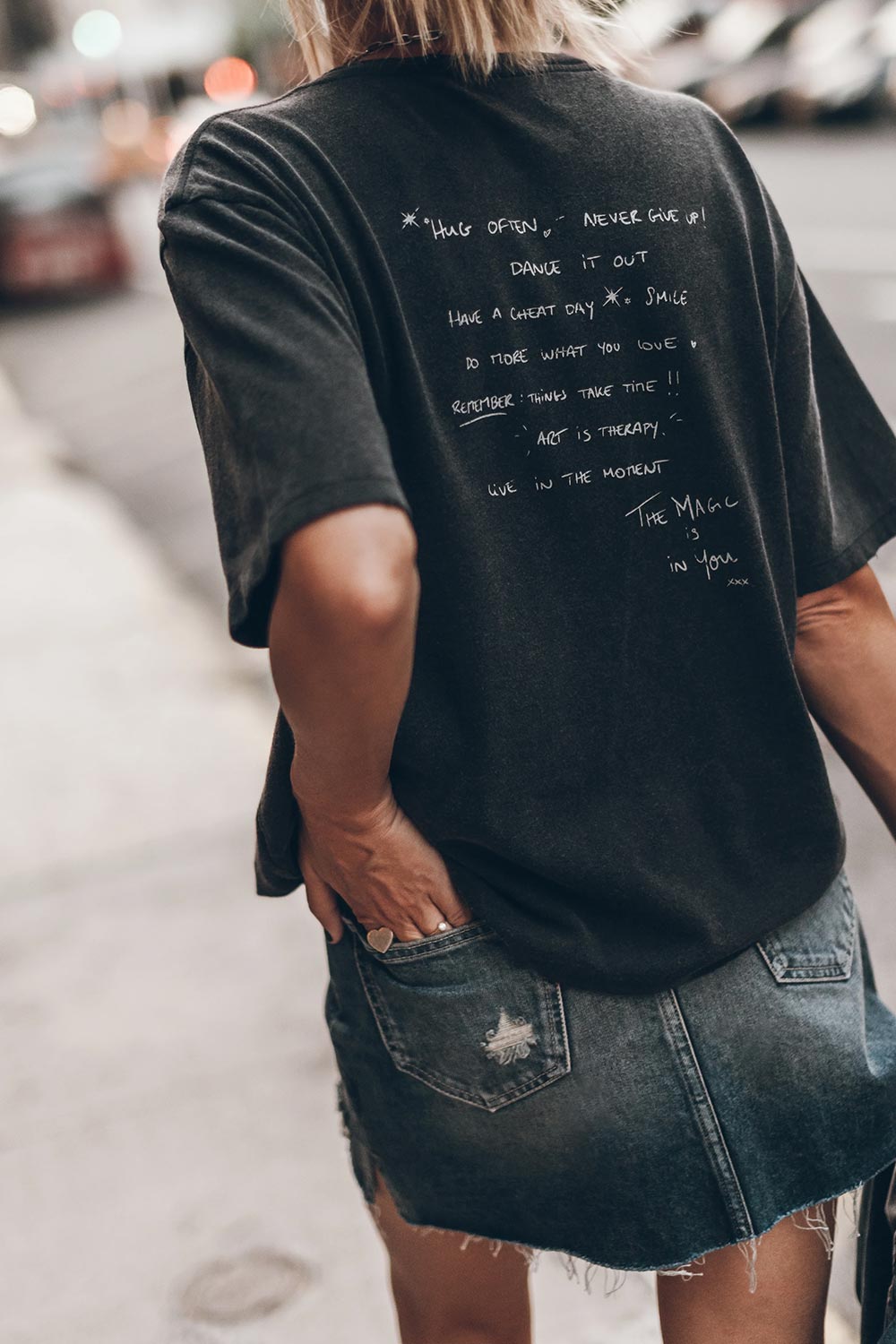 Mikuta Tee-Shirt Self Love Vintage – Noir