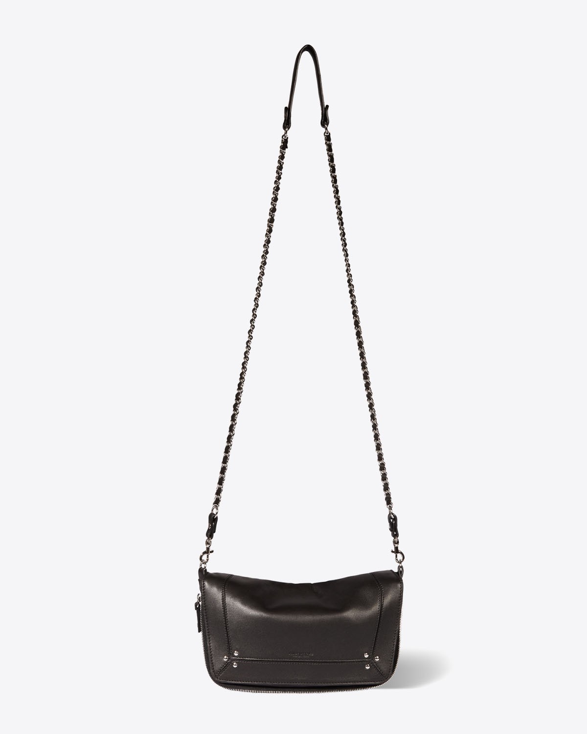 Jérôme Dreyfuss Sac Bobi S – Cuir Agneau Noir Silver