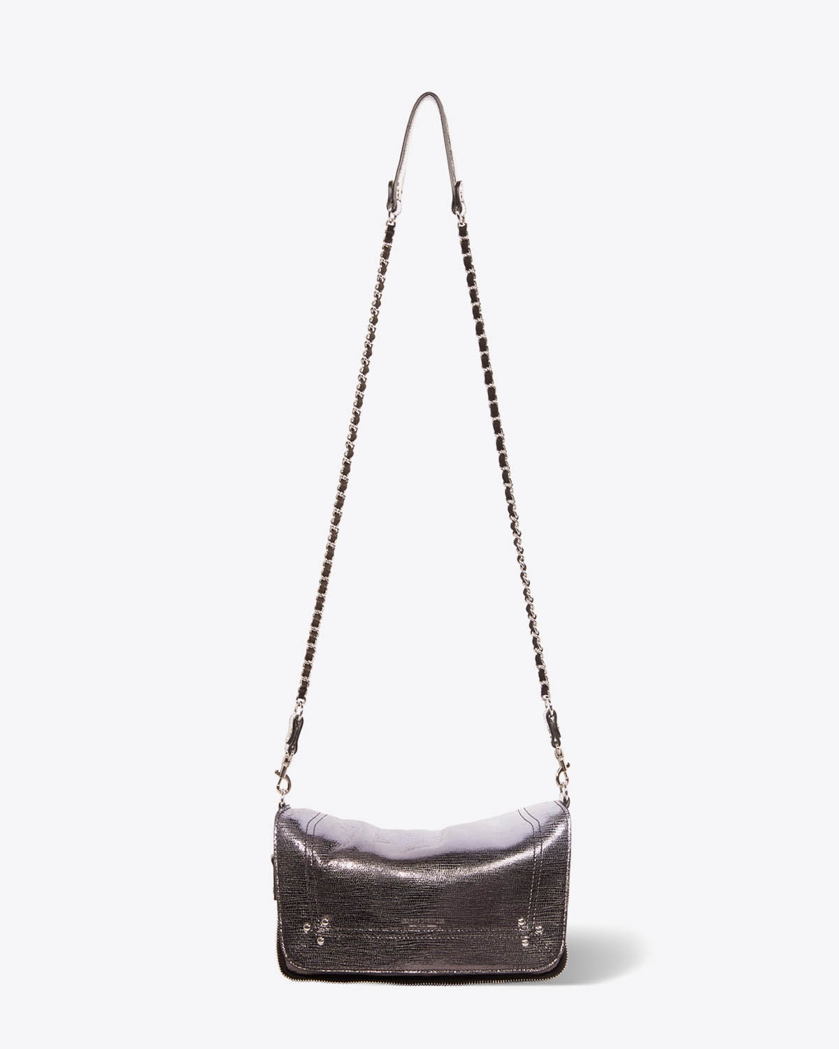Jérôme Dreyfuss Sac Bobi S – Cuir Lamé Dégradé Noir
