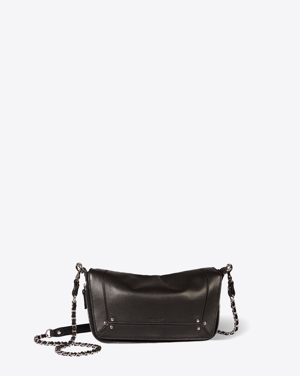Jérôme Dreyfuss Sac Bobi S – Cuir Agneau Noir Silver
