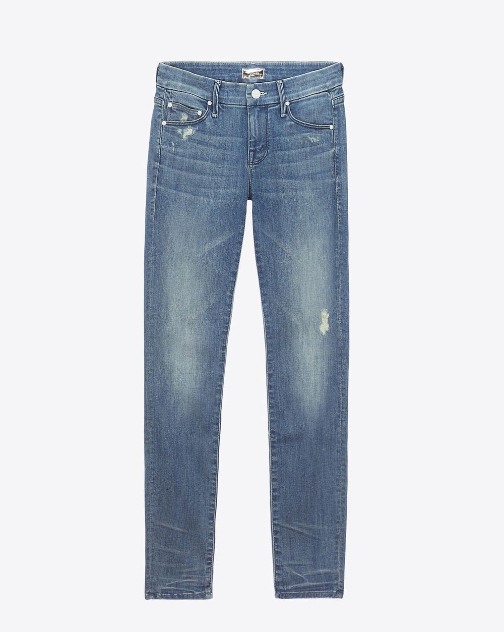Mother Denim The Looker Skinny - Bleu Clair Graffiti Girl 