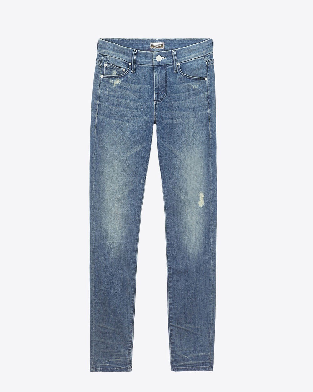 Mother Denim The Looker Skinny - Bleu Clair Graffiti Girl 