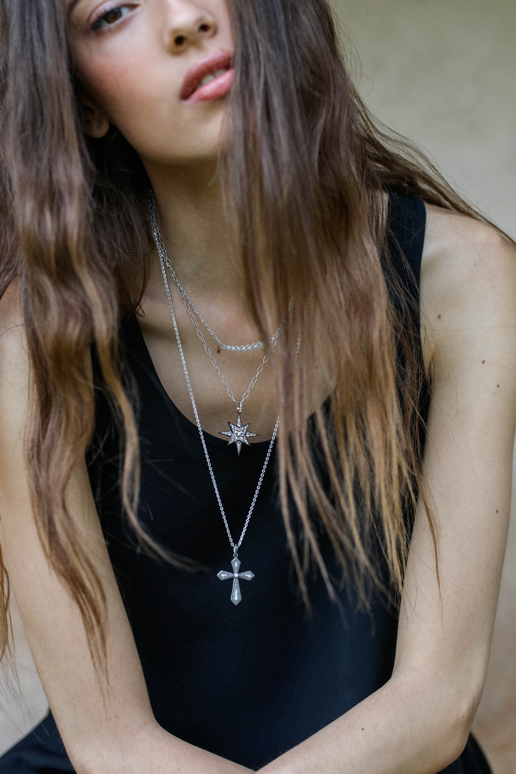 Feidt Pendentif Etoile – Or Jaune 9K et Saphirs
