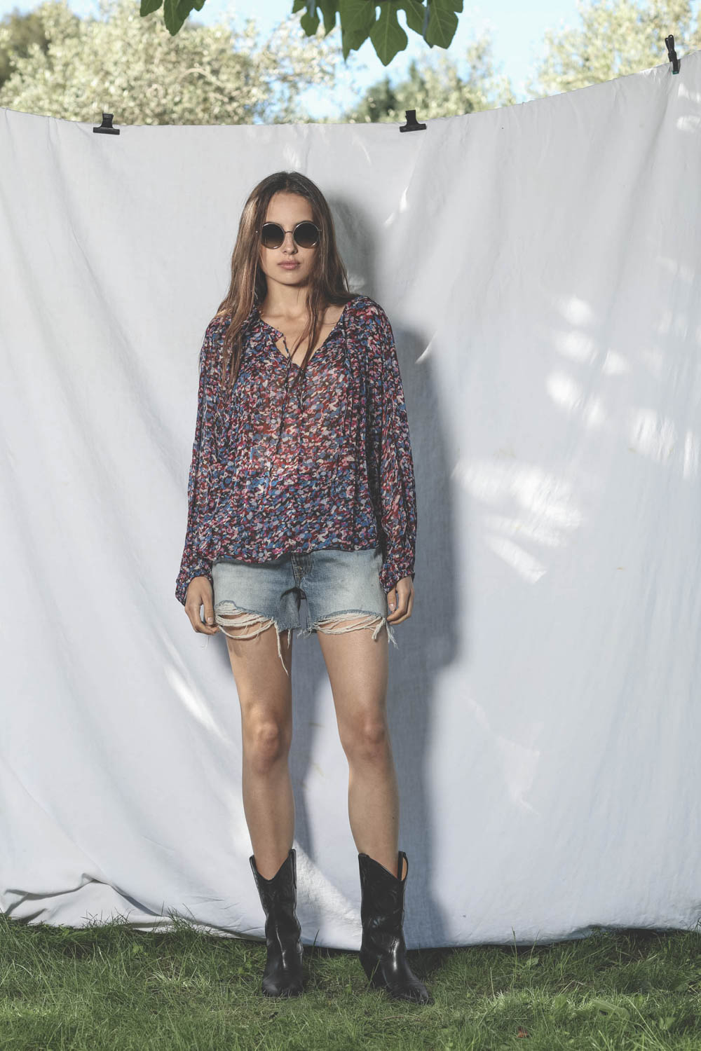 Isabel Marant Etoile Top DAYTONEA – Pink Blue