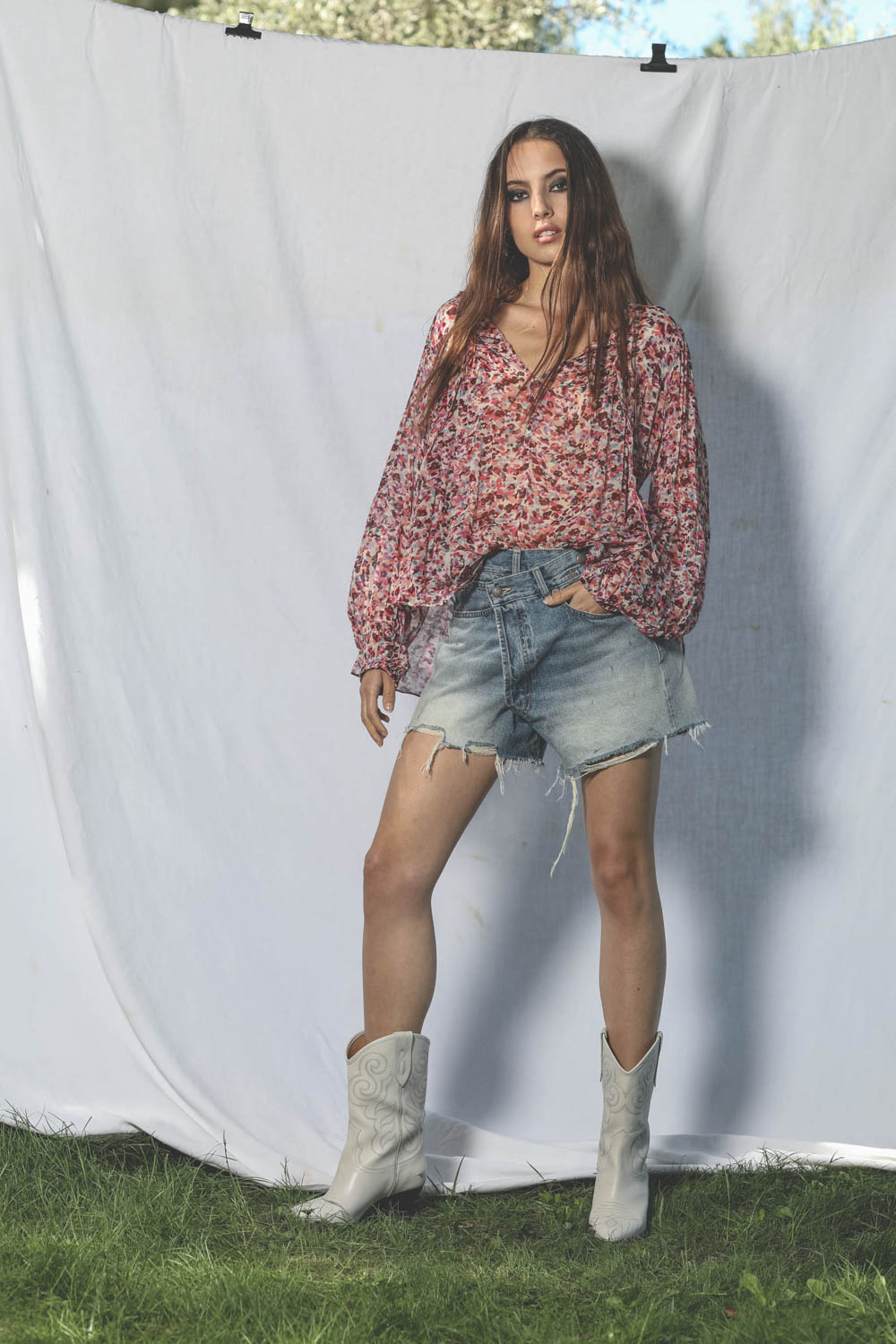 Isabel Marant Etoile Top DAYTONEA – Raspberry Ecru