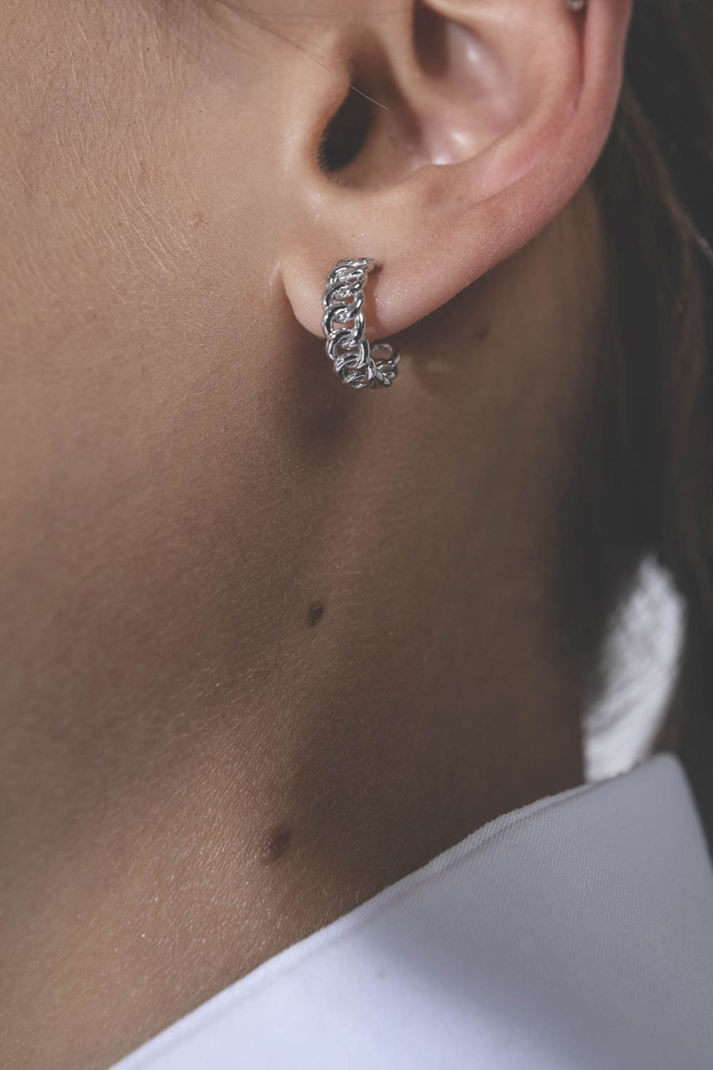 Feidt Créole Chaine Rigide – Or Blanc 14k