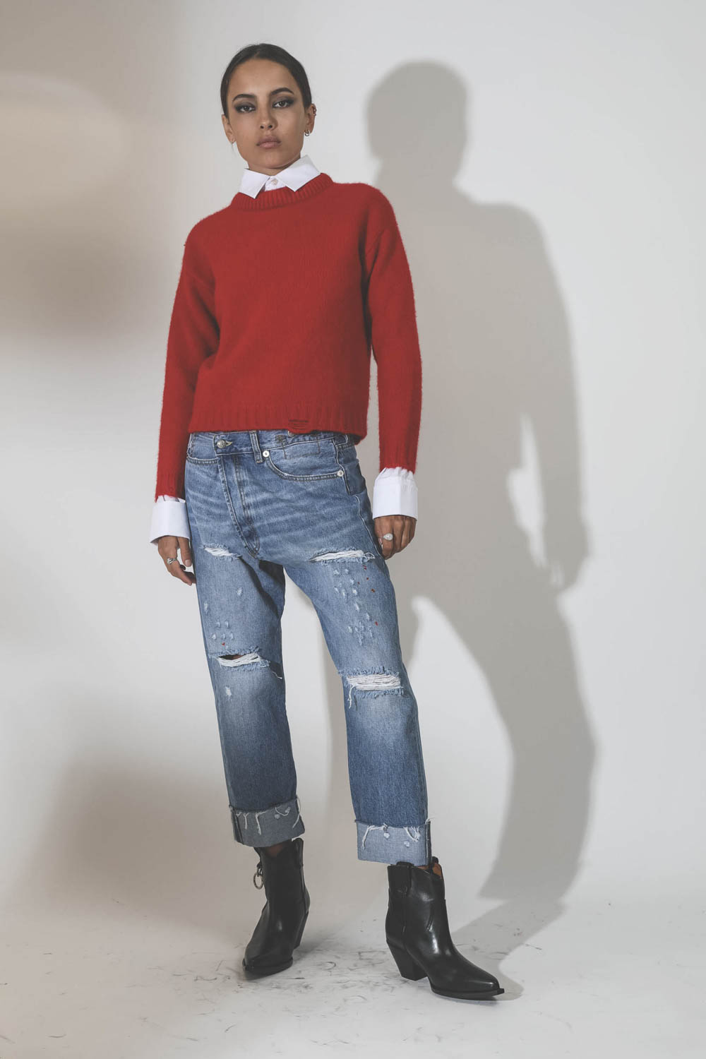 R13 Pull Crewneck Cachemire – Rouge