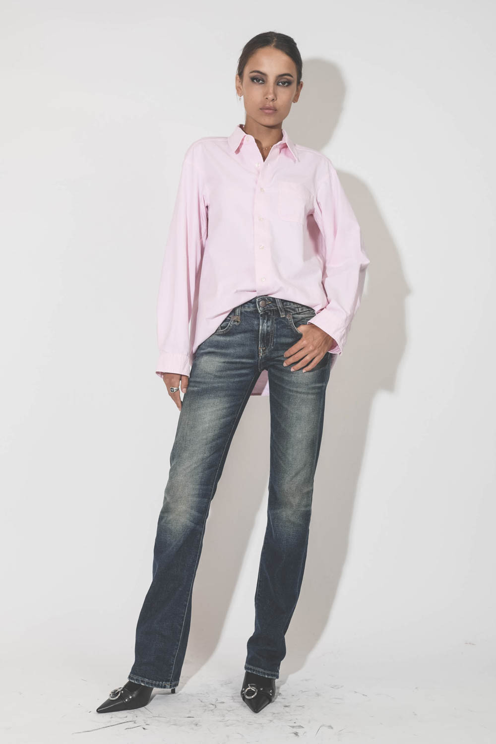 R13 Chemise L/S Button Up – Rose Clair