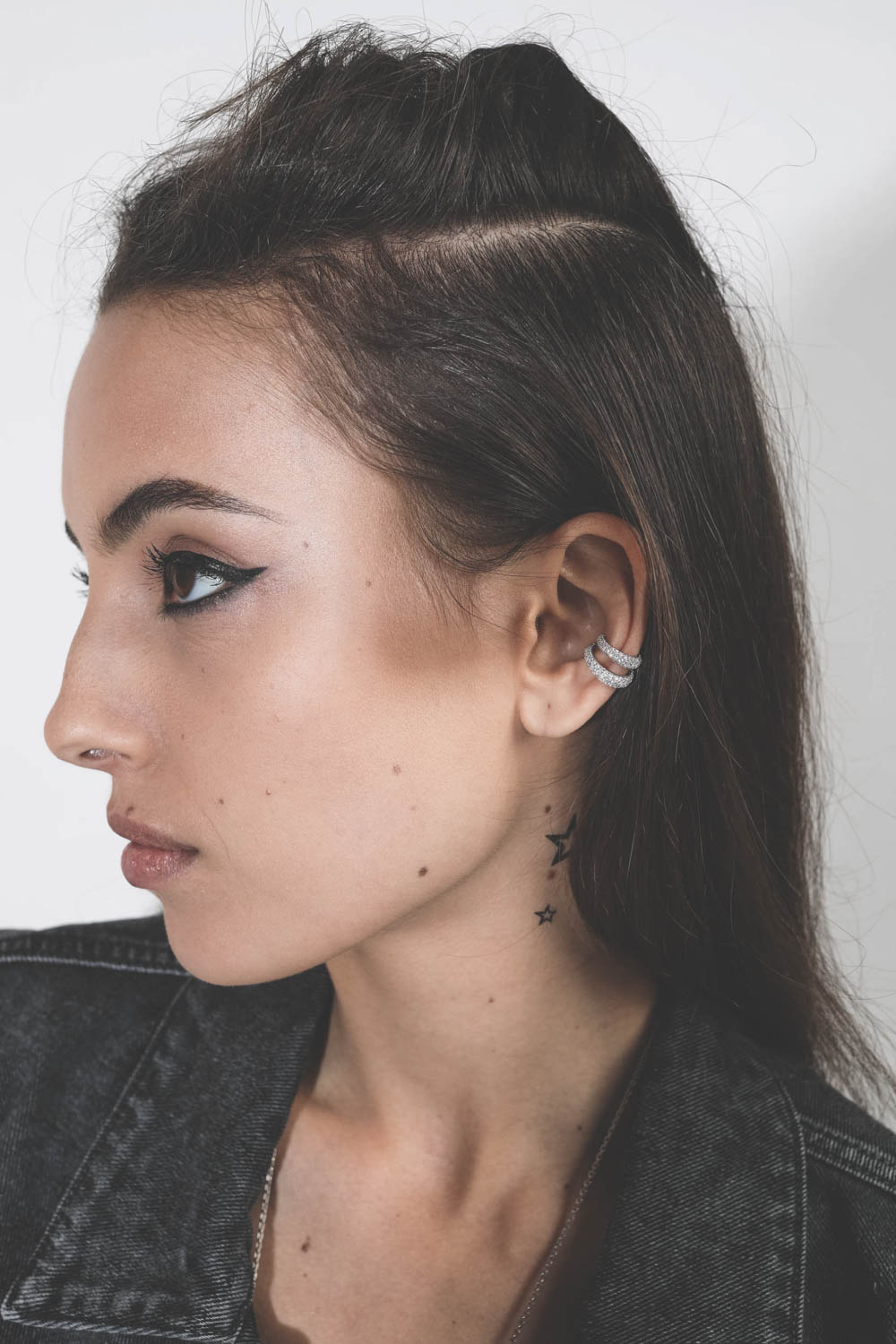 Tom Wood Ear Cuff Slim Zircon – Silver