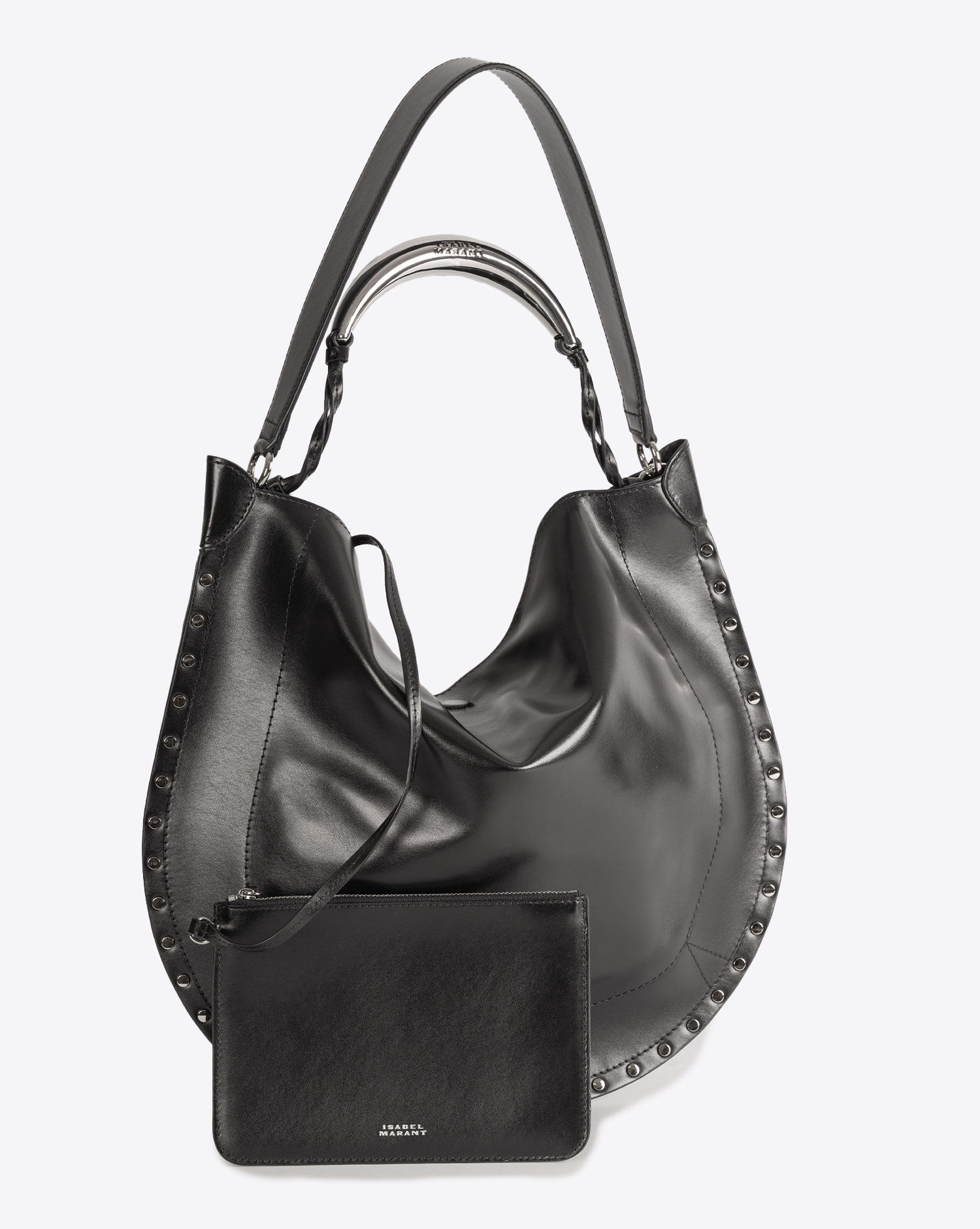 Isabel Marant Sac Oskan Hobo Soft – Bijou Noir Silver