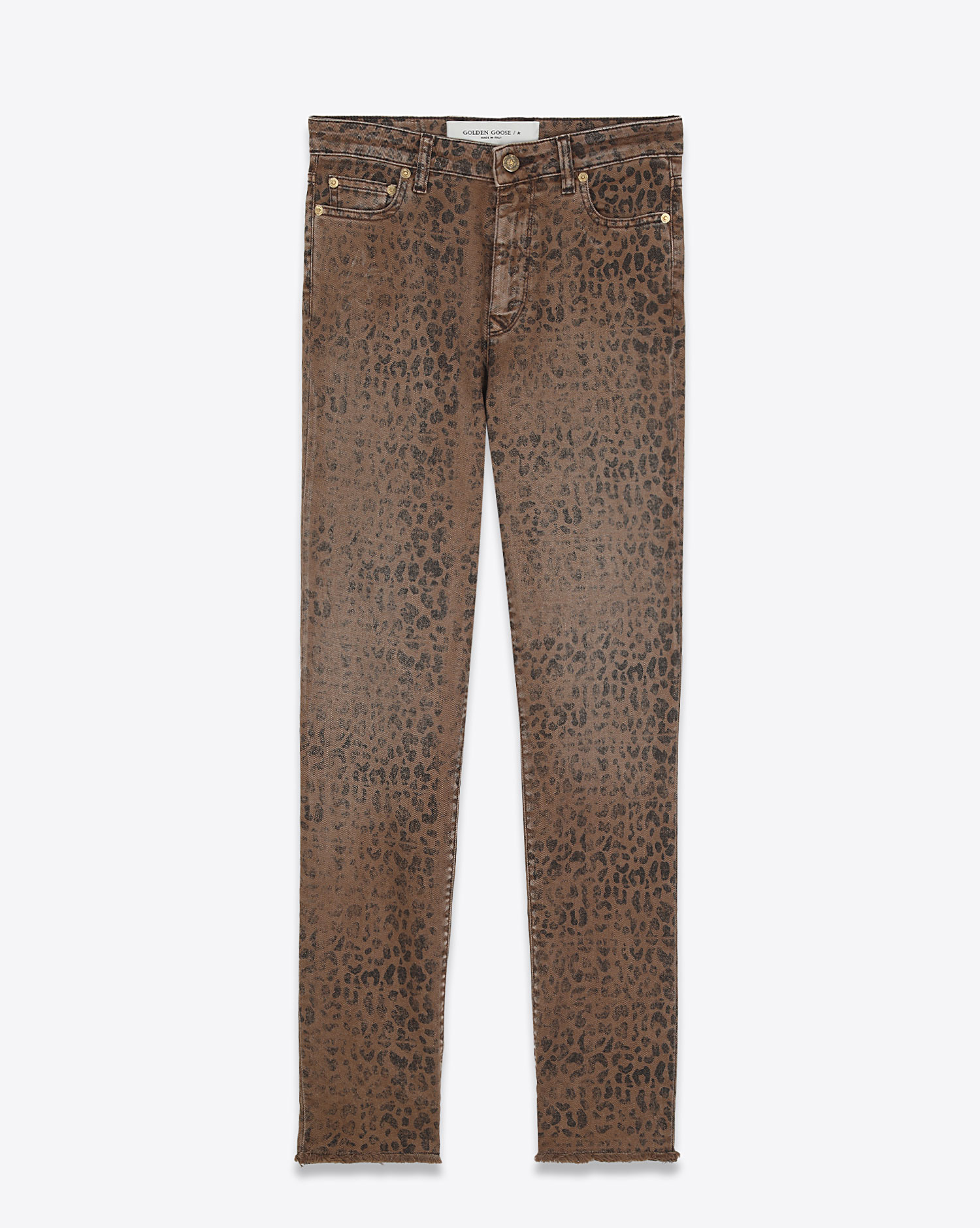 Golden Goose Pantalon Deena – Léopard Tannin Black