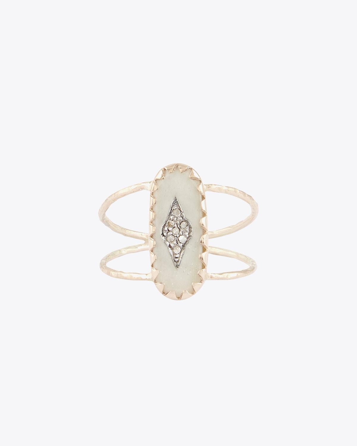 Pascale Monvoisin Bague Mahé – Blanc Diamant