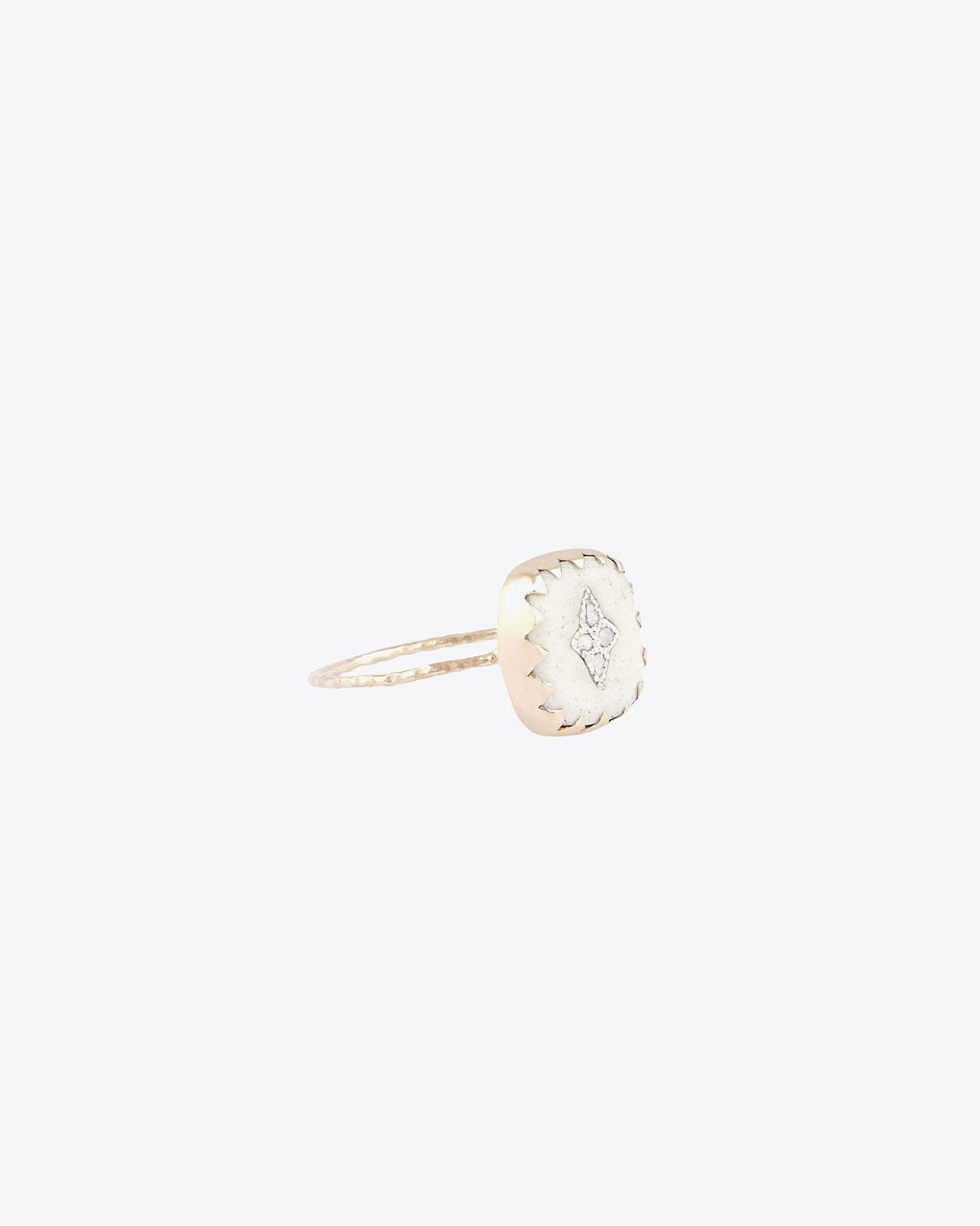 Pascale Monvoisin Bague Pierrot – Blanc Diamant