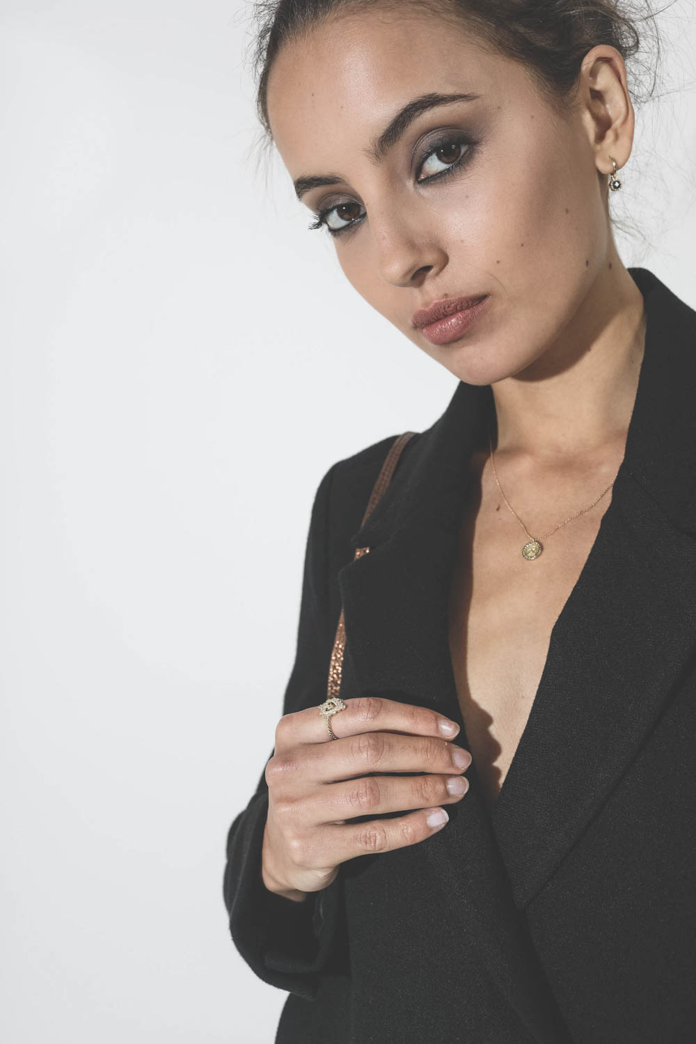 Pascale Monvoisin Boucle d'Oreille Pierrot – Noir Diamant