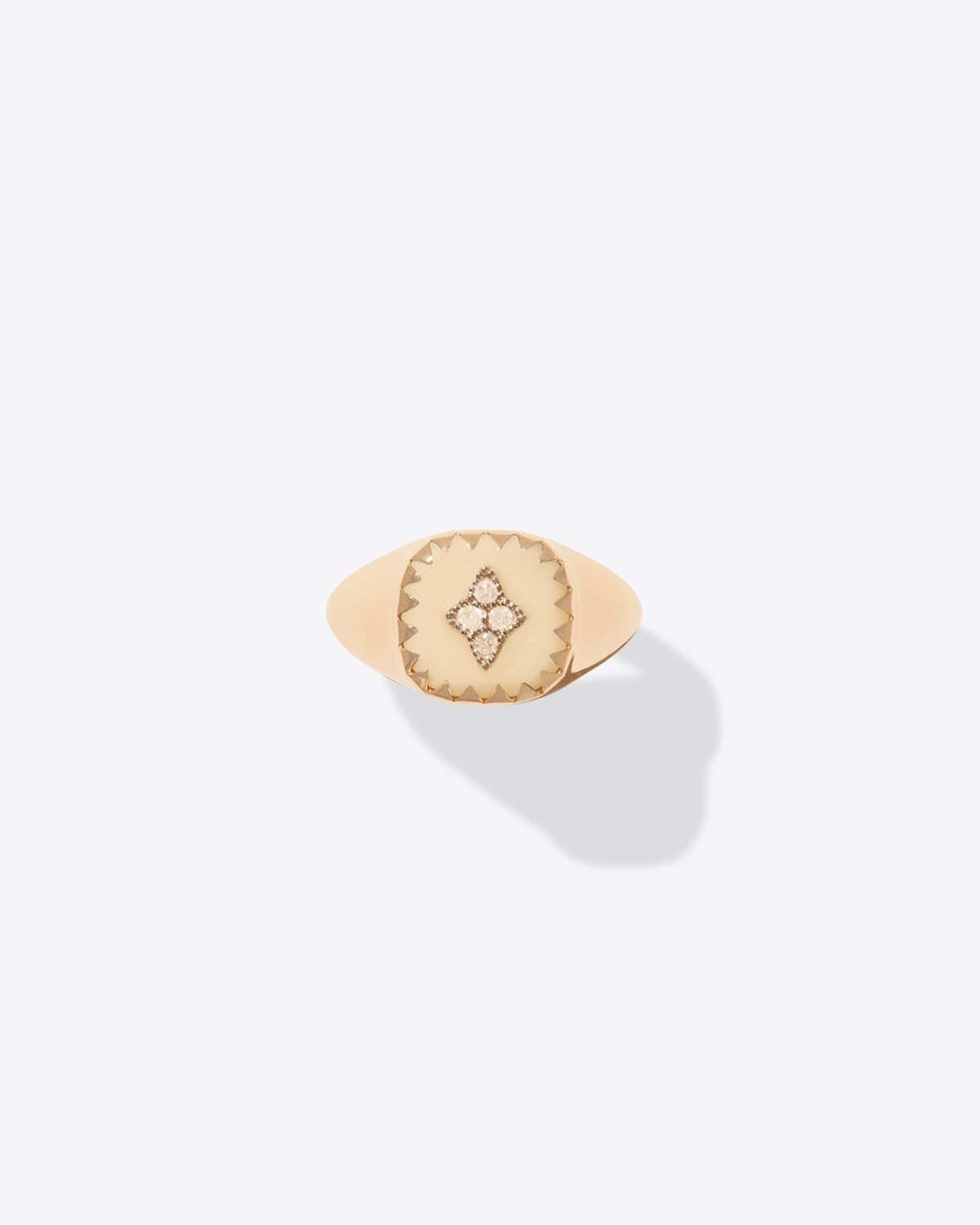 Pascale Monvoisin Chevalière Pierrot — Blanc Diamant