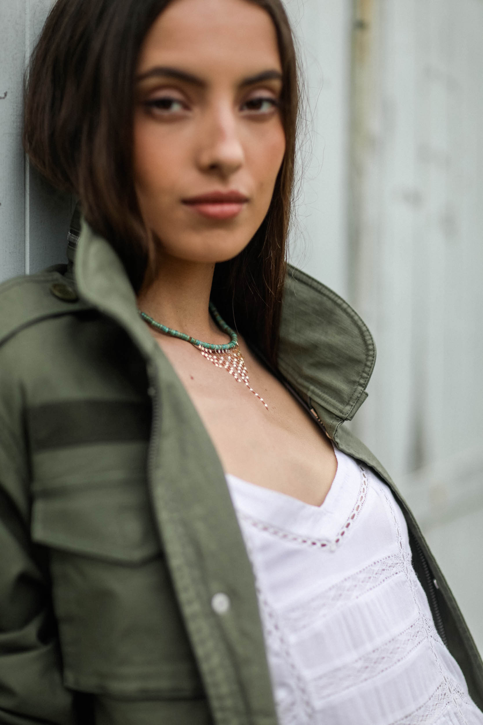 Collier ras de cou en or et turquoise Taylor N°3 Pascale Monvoisin.   