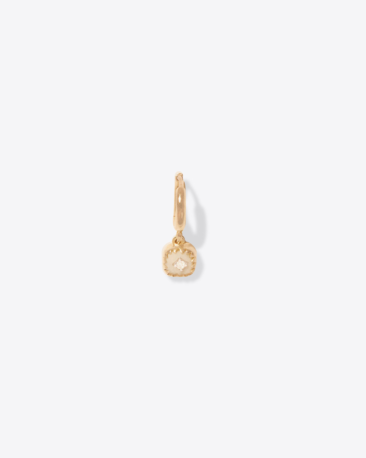 Pascale Monvoisin Boucle d'Oreille Pierrot – Blanc Diamant