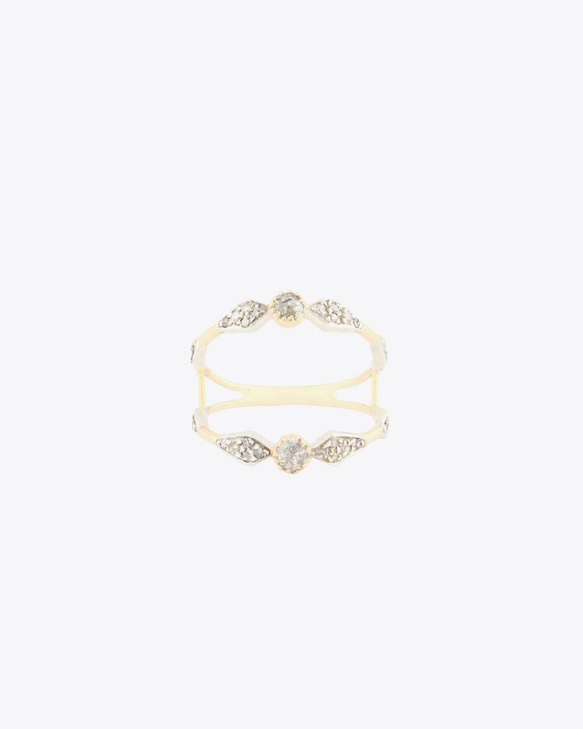 Pascale Monvoisin Adele N°3 Bague Or Jaune 9k, argent & diamants