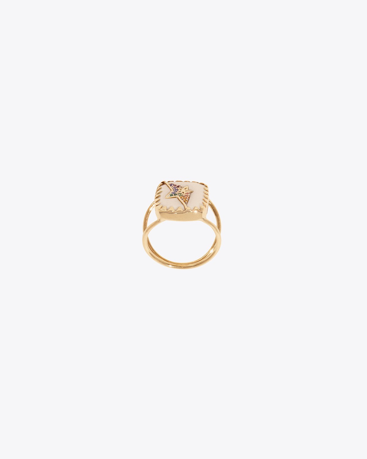 Pascale Monvoisin Bague Varda N°1 – Blanc Rainbow