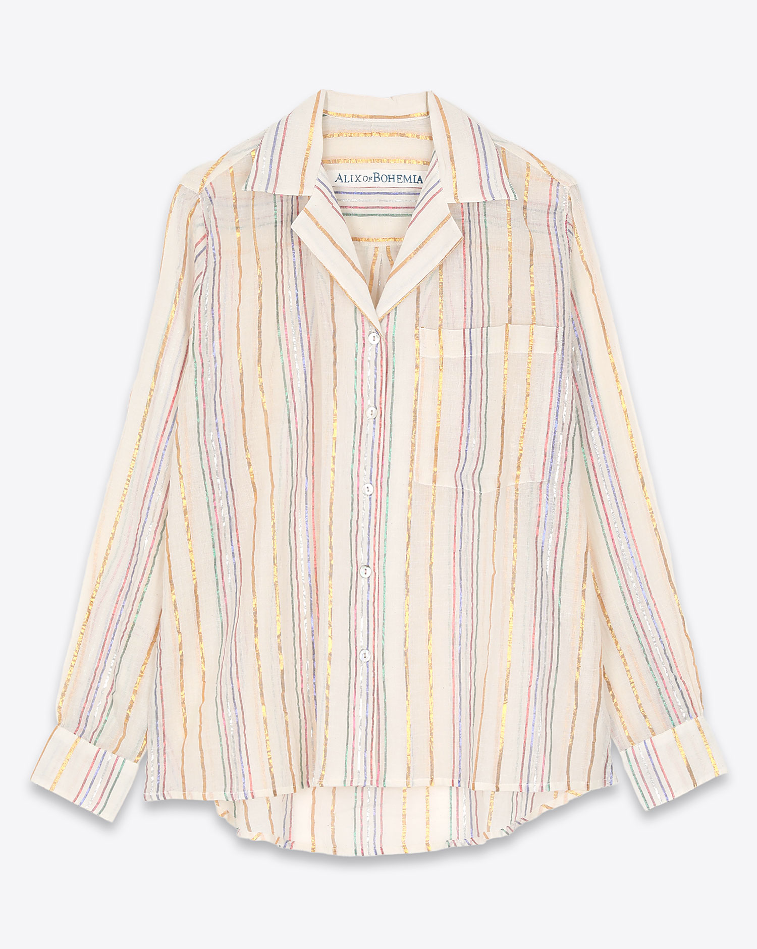Alix Of Bohemia Chemise Patti Rainbow Stripe – Blanche