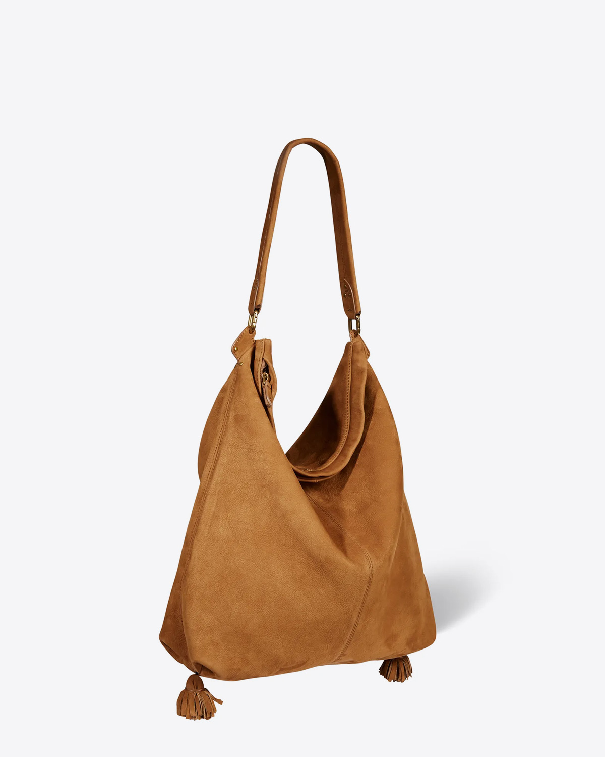 Jérôme Dreyfuss Sac Paul Cabas – Cuir Suédé Tabac