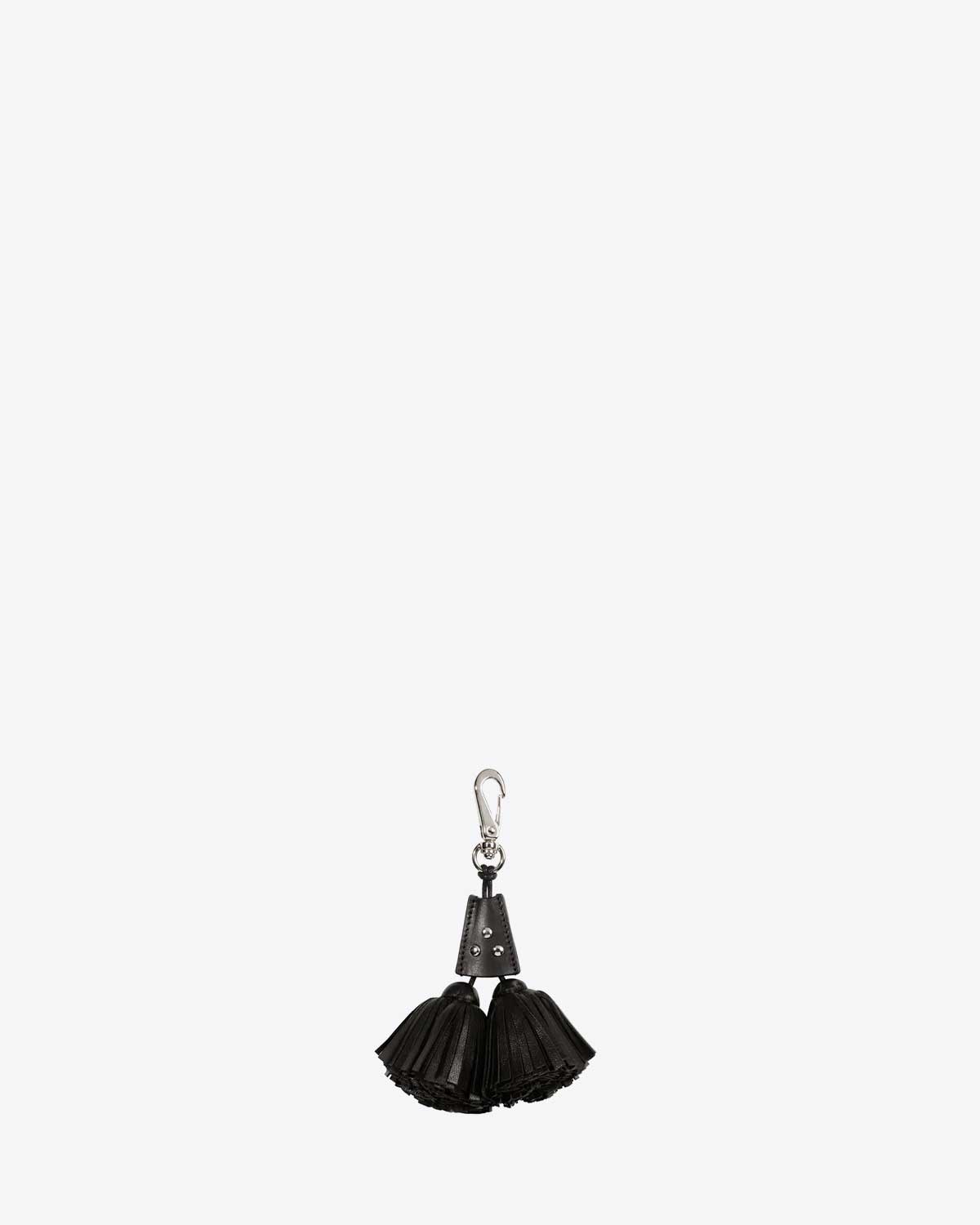 Jérôme Dreyfuss Pompon Twin – Cuir Agneau Noir Silver