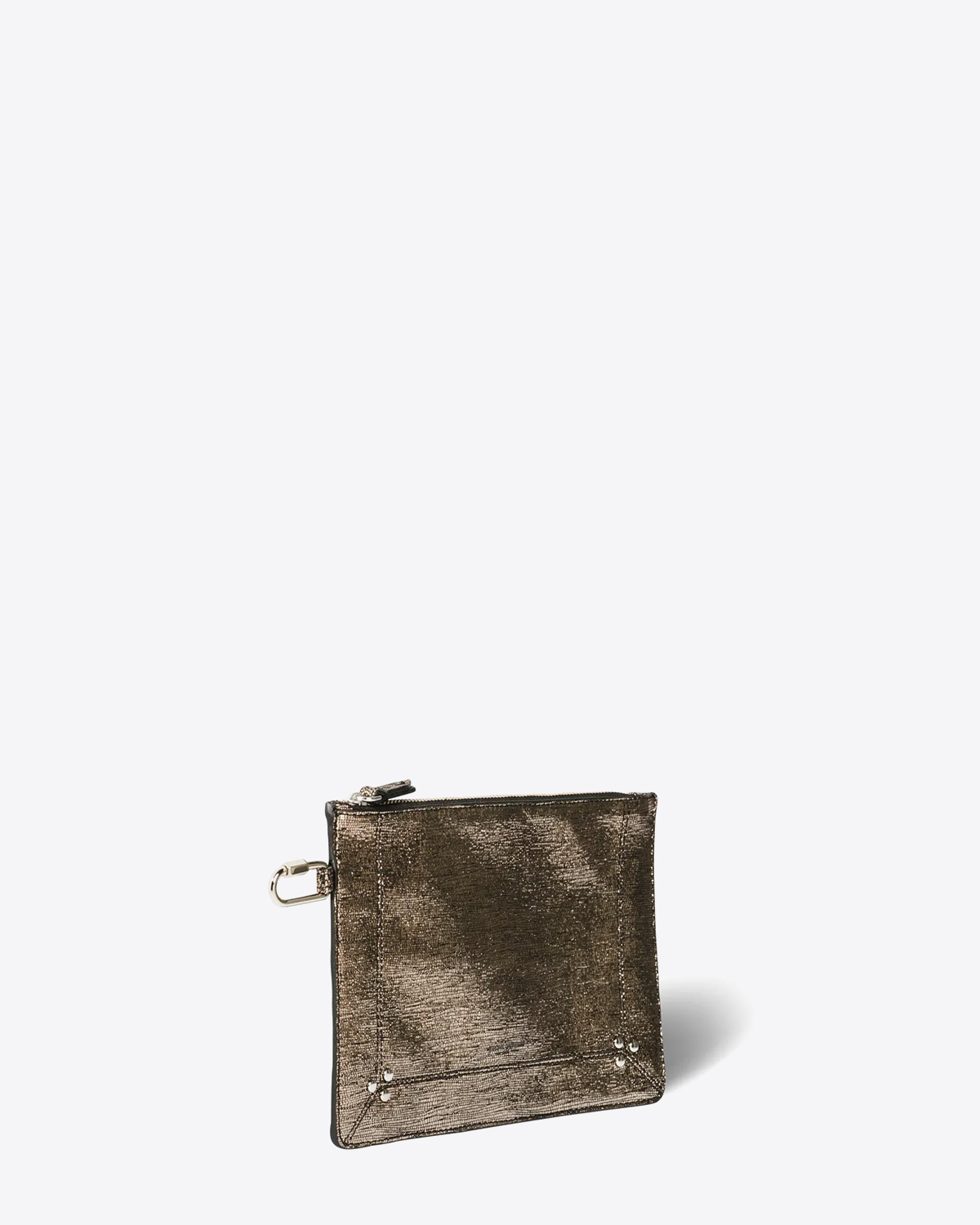Jérôme Dreyfuss Pochette Popoche M – Cuir Lamé Champagne