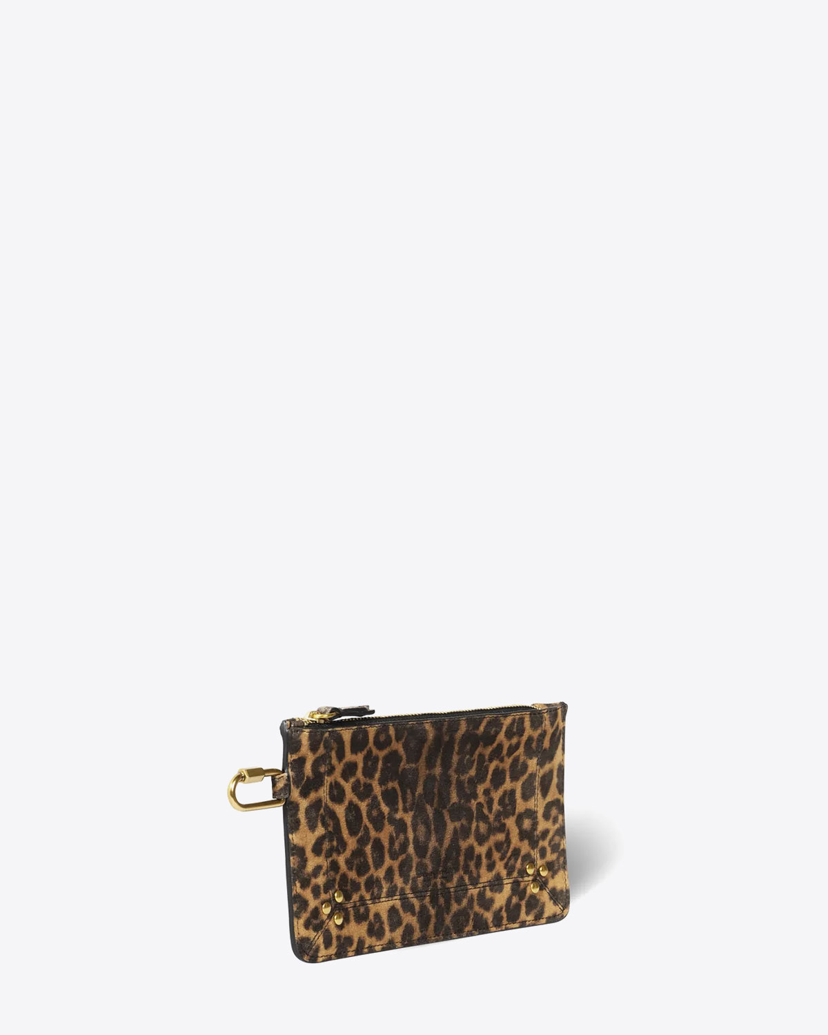 Jérôme Dreyfuss Pochette Popoche S – Cuir Suédé Léopard Chamois