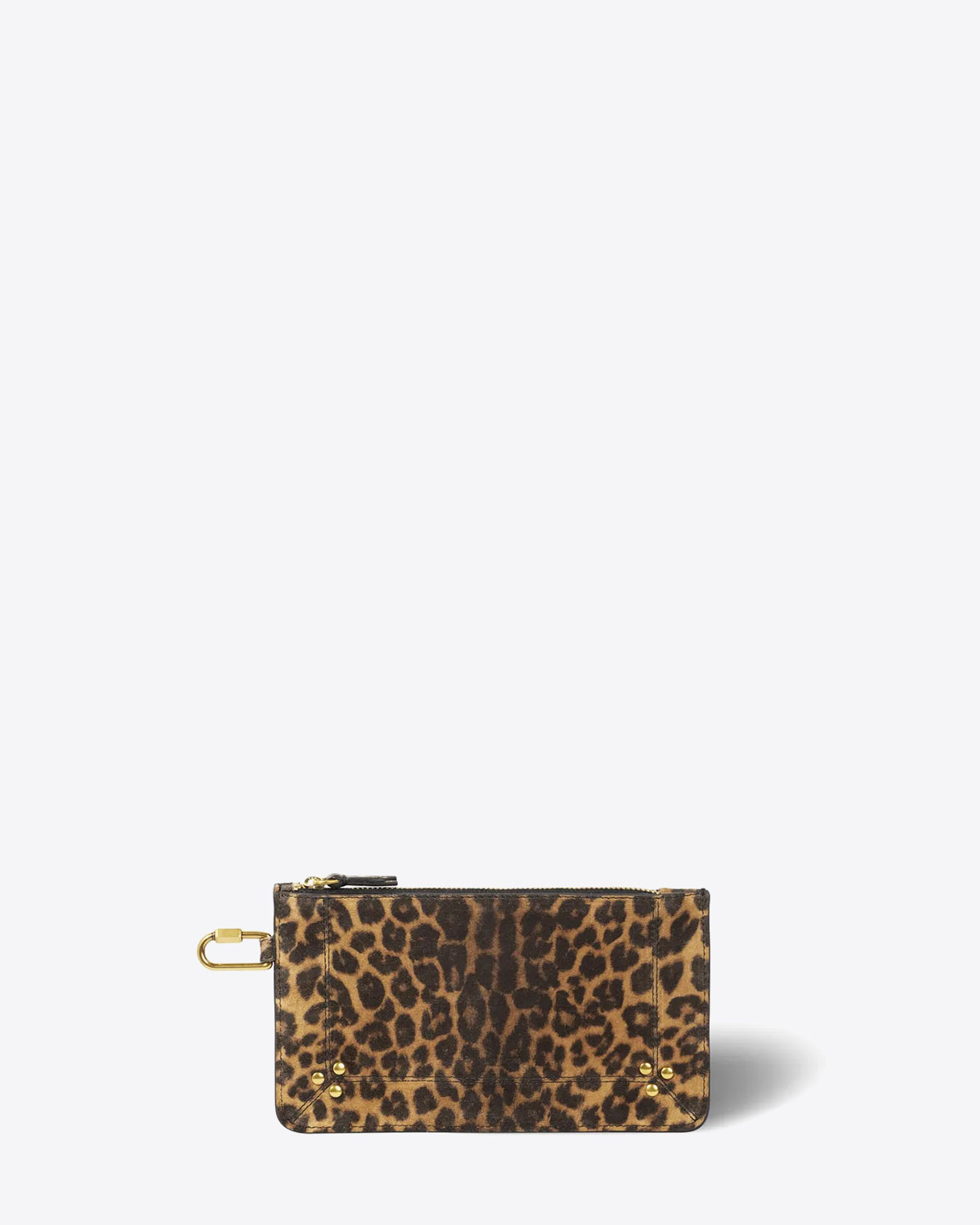 Jérôme Dreyfuss Pochette Popoche S – Cuir Suédé Léopard Chamois
