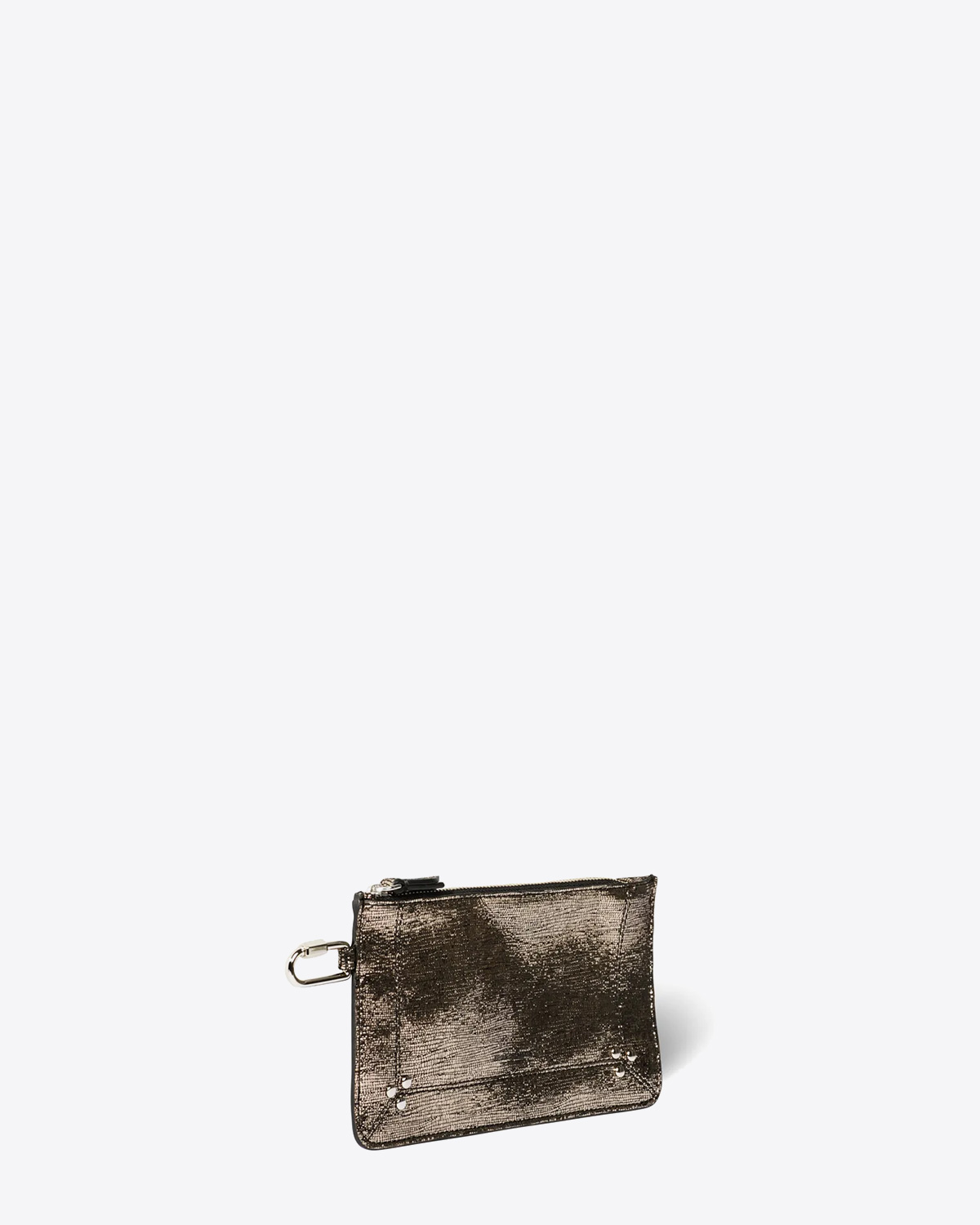 Jérôme Dreyfuss Pochette Popoche S – Cuir Lamé Champagne