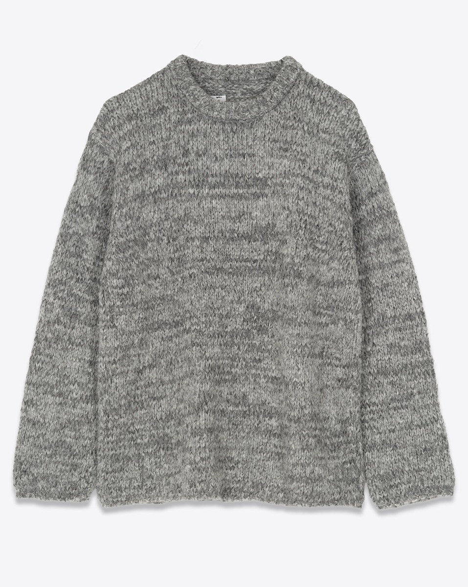 Thibault Van Der Straete Pull Alpaga Uni – Gris Chiné