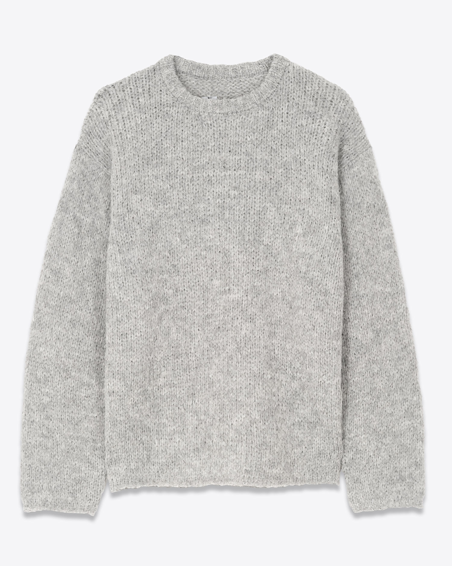 Thibault Van Der Straete Pull Alpaga Uni – Gris Clair
