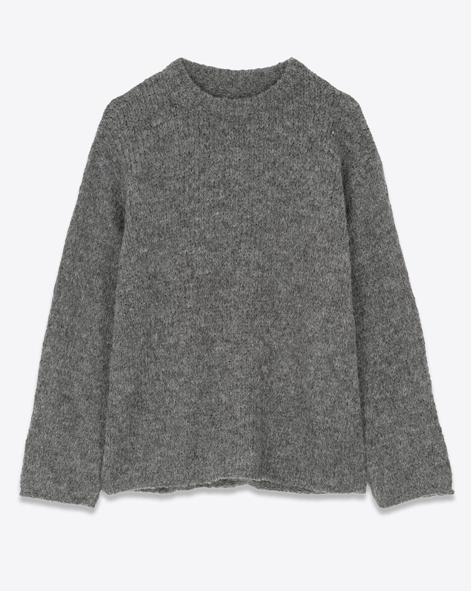 Thibault Van Der Straete Pull Alpaga Uni – Gris Foncé