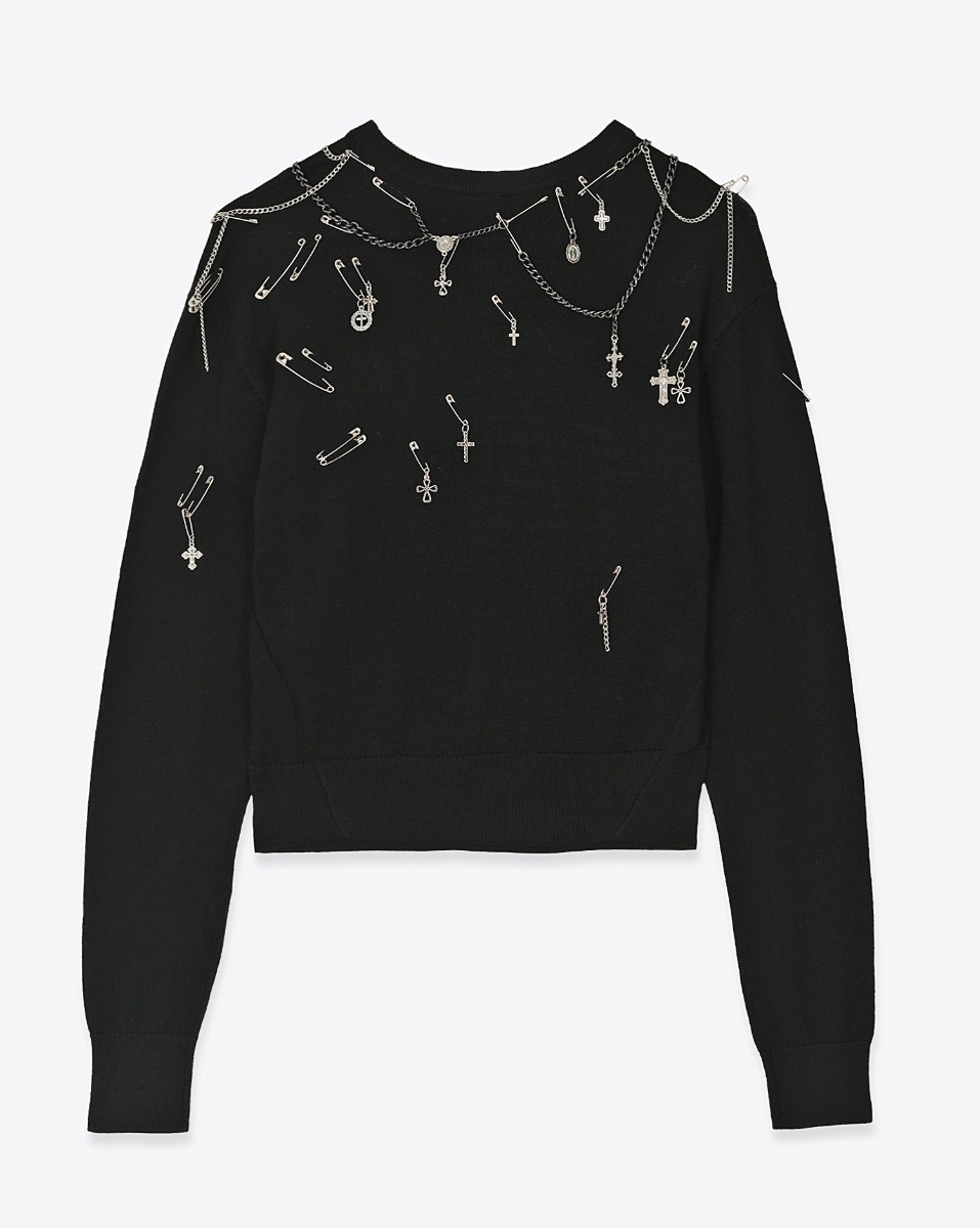 R13 Pull Crewneck Tight Waist – Noir