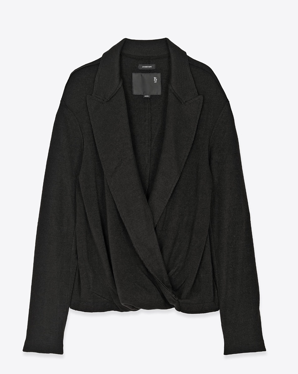 R13 Top Twisted Lapel – Noir